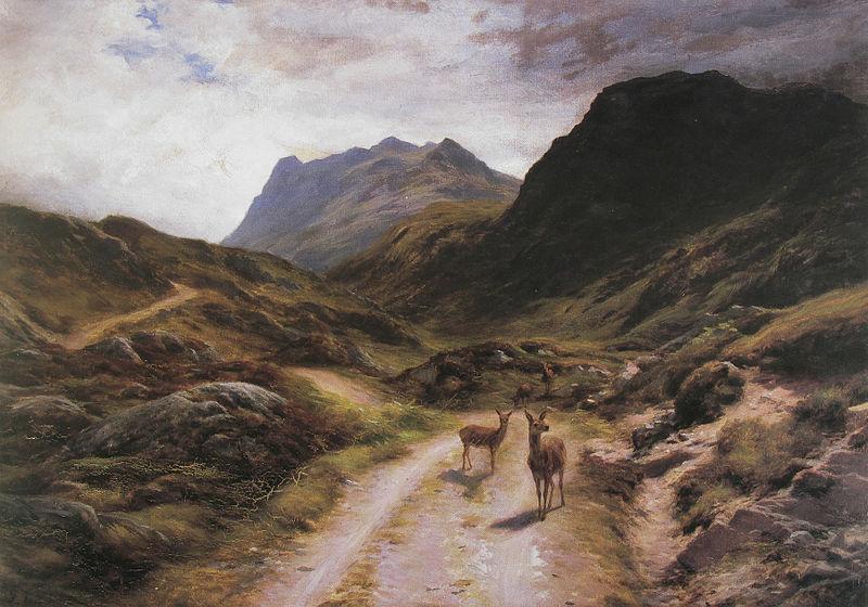 Joseph Farquharson The Road to Loch Maree Sweden oil painting art